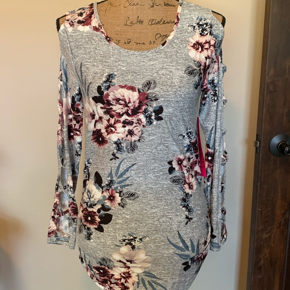 NEW Floral Maternity Cold Shoulder  Top